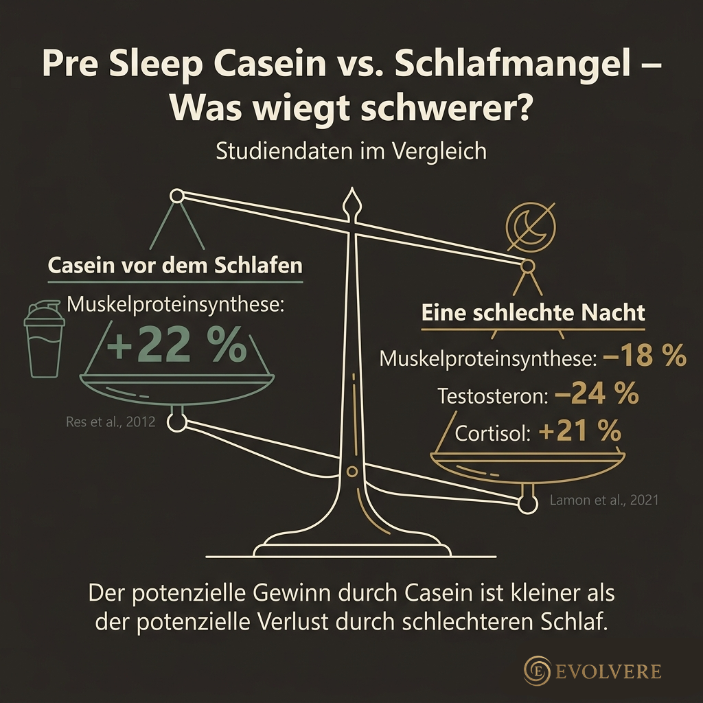 Casein vor dem Schlafengehen Vs. Schlafmangel